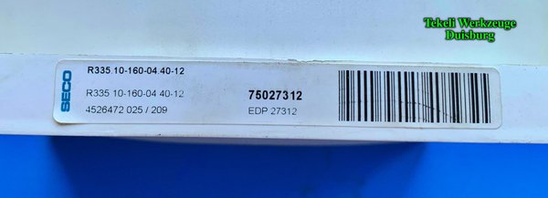 SECO 1 x Scheibenfräser mit Bund R335.10-160-04.40-12 passend für 150.10