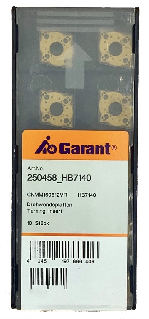 10 x GARANT CNMM 160612-VR HB7140 Wendeschneidplaten 250458 HB7140