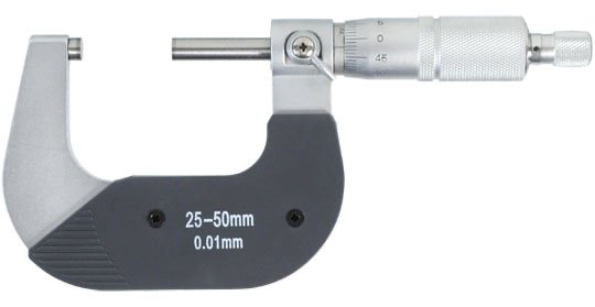 1 x Analoge Bügelmessschraube 25-50 mm DIN 863 (Ablesung 0,01 mm)